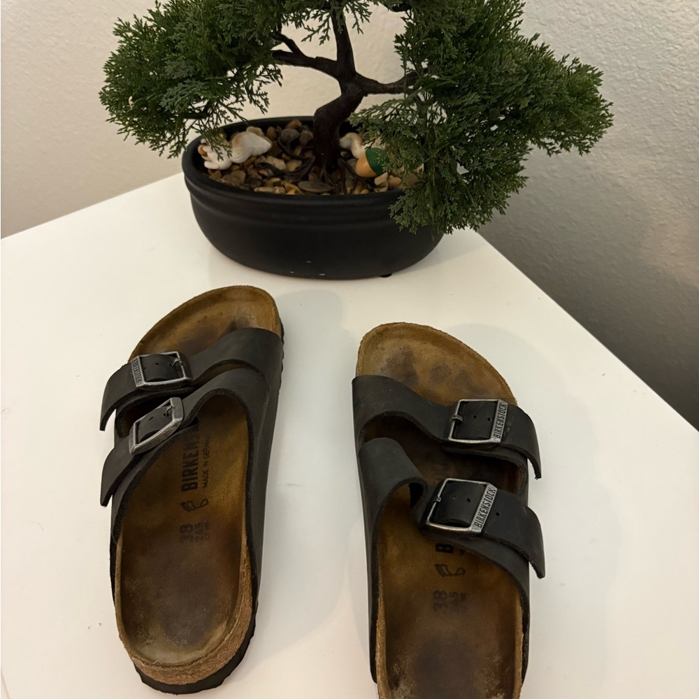 Birkenstock Dark Gray Double-Strap Sandals - Picture 5 of 6